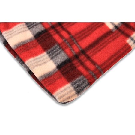 CAMCO HEATED BLANKET, 12VOLT, 59IN X 43IN, RED/BLACK PLAID 42804